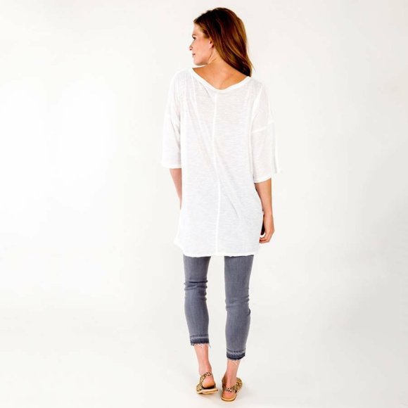 FREE PEOPLE COSMIC TEE OVERSIZED Top OB586515 - Picture 2 of 3